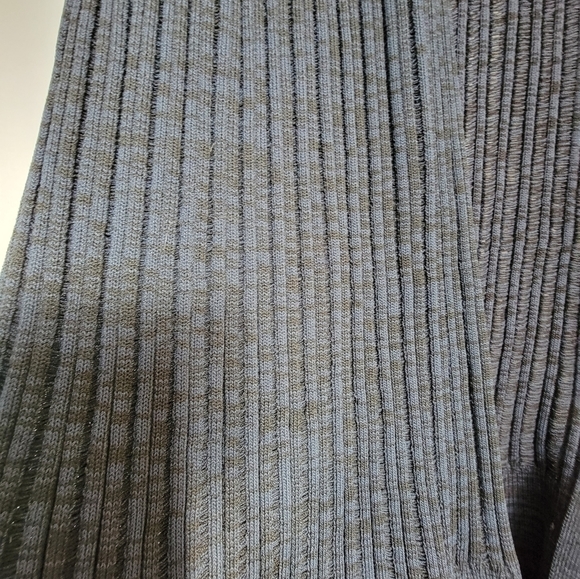 Nwot DKNY Heathered Blue Ribbed Sleeveless Cardigan - Picture 5 of 16